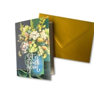 Dubbele kaart Blauwe vaas Beterschap