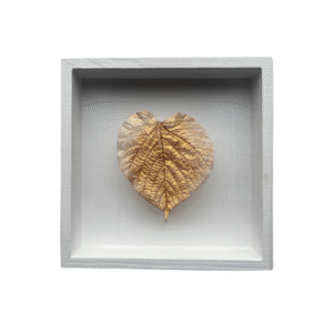 Schilderij Blad wit nr 1