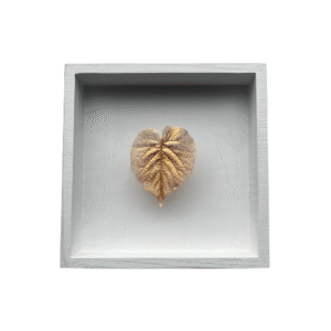 Schilderij Blad wit nr 2