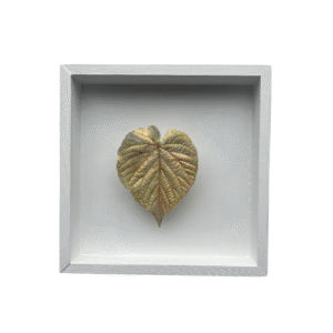 Schilderij Blad wit nr 3